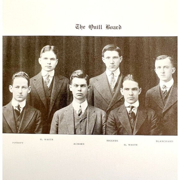 Bowdoin Bugle 1916 Maine Yearbook Volume 70 Lewiston Antique HC #2 HBS - Picture 10 of 10